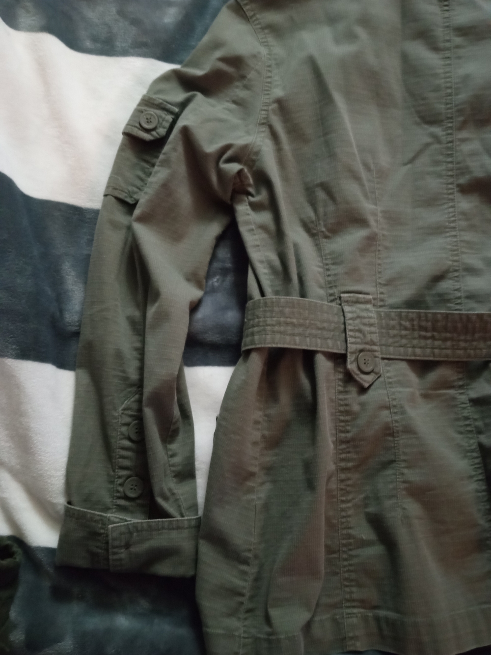 Point Zero Olive Green Button-Front Jacket - Picture 7 of 8